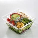 5-Compartment Insert for Large Square Bowl Containers For #261611 - 675/case