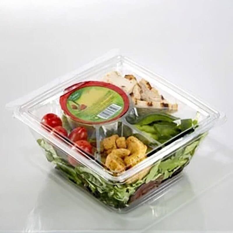 5-Compartment Insert for Large Square Bowl Containers For #261611 - 675/case