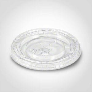 Drink Cup Lids Flat with Straw Slit for 16-24oz. Cups - 1000/case