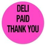 Deli Paid Thank You Label - 500/roll