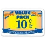 Value Pack Save 10 Cent Label - 500/roll