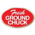 Fresh Ground Chuck Label, Butcher Beef Sticker - 500/roll