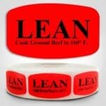 Lean Ground Beef Cook to 160, Butcher Cooking Sticker - 1000/roll