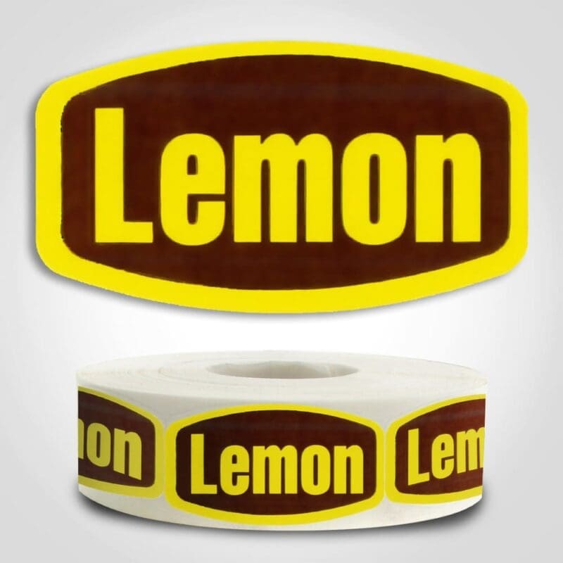 Lemon Label, Bakery Flavor Sticker – 1000/roll 1 Lemon Label, Bakery Flavor Sticker - 1000/roll