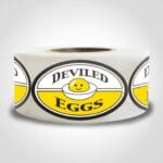 Deviled Egg Label on roll of stickers