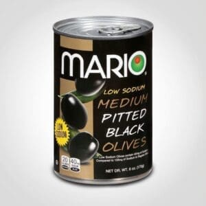 Mario MEDIUM Ripe Pitted Olives 6oz - 12/case