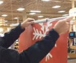 Ceiling Banner Display Retractable with Stabilizer 22"