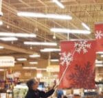 Ceiling Banner Display Retractable with Stabilizer 22"