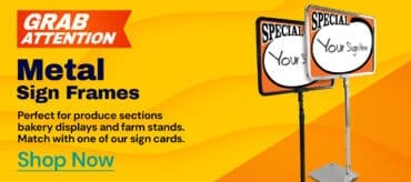 Grab attention with out stemmed sign frames