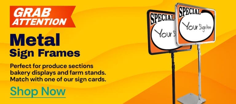 Grab attention with out stemmed sign frames