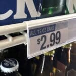 Cooler Shelf Snap-On Label Holder White