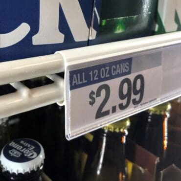 Cooler Shelf Snap-On Label Holder White