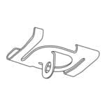 Metal Ceiling Twist Loop Line drawing diagram