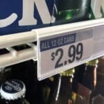 Cooler Shelf Snap-On Label Holder Clear