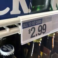 Cooler Shelf Snap-On Label Holder Clear