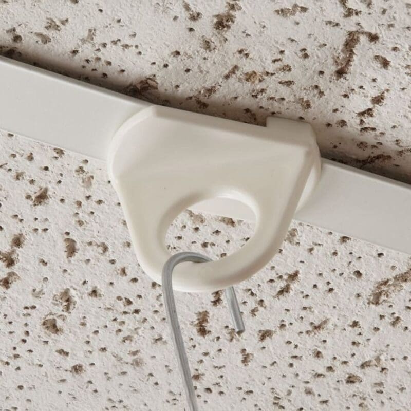 Ceiling Twist Loop with Round Base - 100 Pack