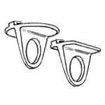 Ceiling Twist Loop with Round Base line drawing diagram