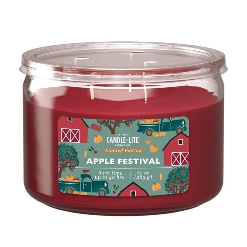 10 oz. 3-Wick Apple Festival Candle - 4 PACK