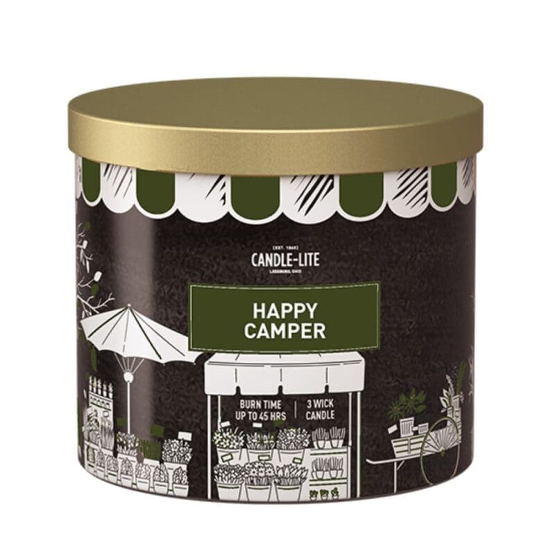 14 oz. 3-Wick Happy Camper Candle - 4 PACK