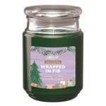 18 oz. Single Wick Wrapped in Fir Candle - 4 PACK
