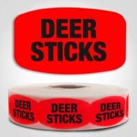 Deer Sticks Label Stickers - 1000/roll