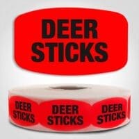 Deer Sticks Label Stickers - 1000/roll