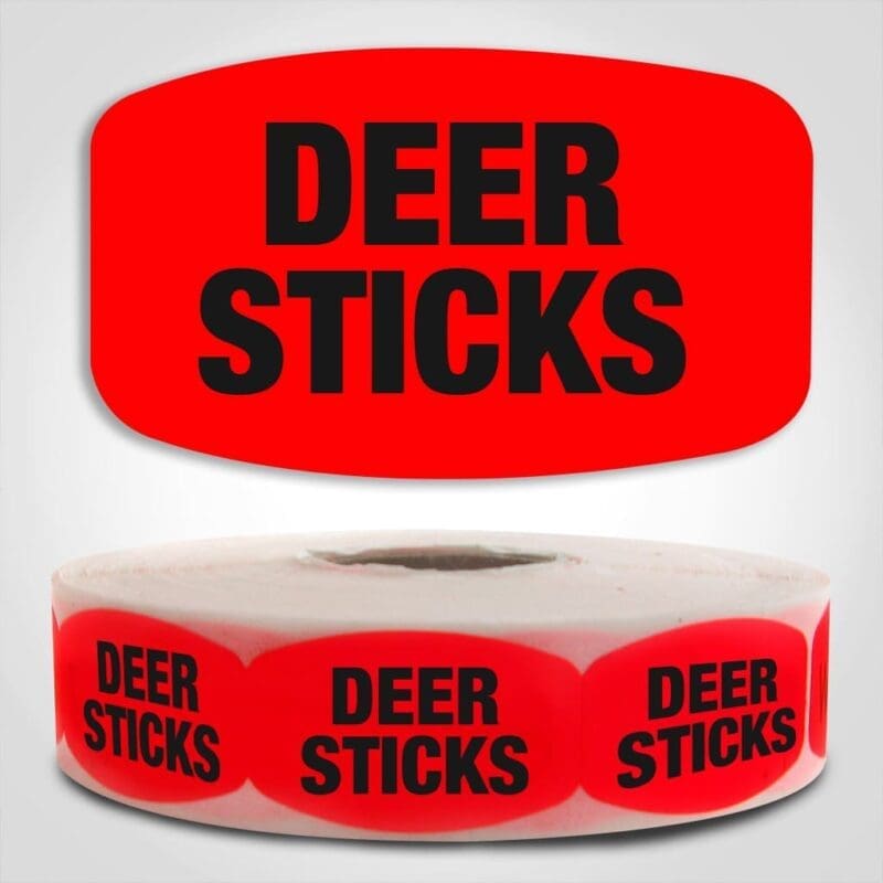 Deer Sticks Label Stickers - 1000/roll