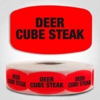 Deer Cube Steak Label Stickers - 1000/roll