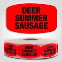 Deer Summer Sausage Label Stickers - 1000/roll