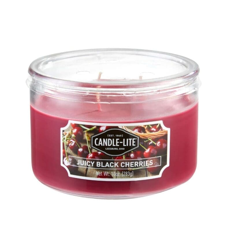 10 oz. 3-Wick Juicy Black Cherries Candle - 4 PACK