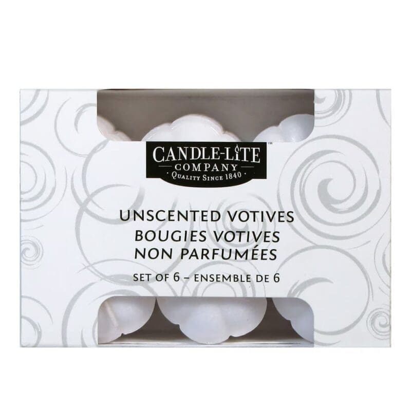 6 Pack 10 Hour White Votive Unscented Boxed Candles - 12 PACK