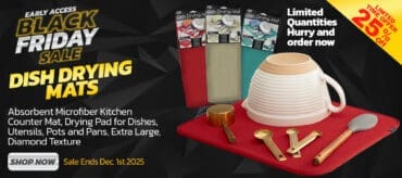 Dish Drying Mats 25% off . Limited quantities