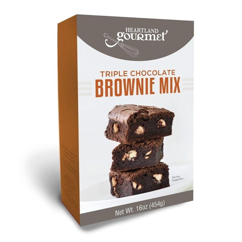 Heartland Gourmet Triple Chocolate Brownie Mix 16oz - 6/Pack