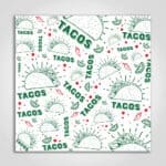 Paper Liner with Taco Print 12" x 12"