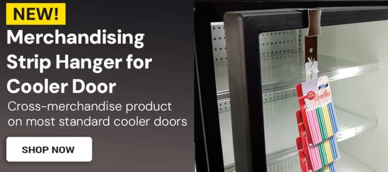 New Merchandising Strip Hanger for Coolers