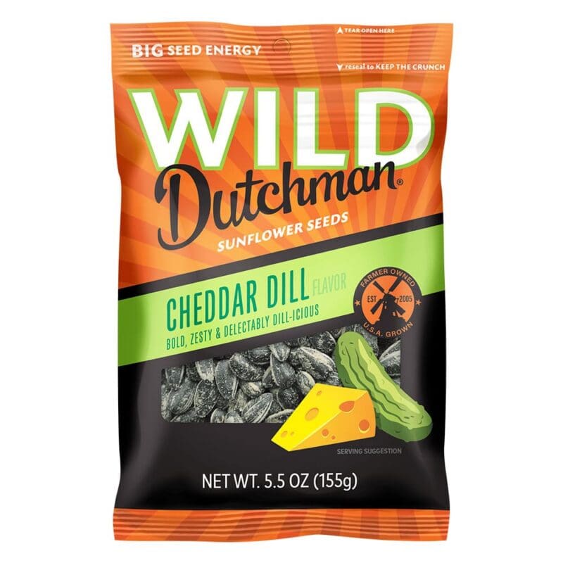 Wild Dutchman Cheddar Dill Sunflower Seeds 5.5oz - 12 Pack