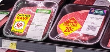 Meat Promotional shown on meat packaging
