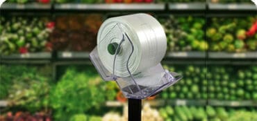 Produce roll Bags in a produce department in a grocery store