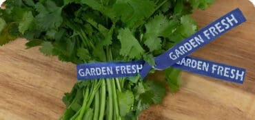 Garden Fresh produce twist tie wrapped around produce