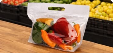 Vented Bag in a produce department in a grocery store