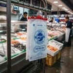 Seafood Bag, with Fresh Seafood shown from side