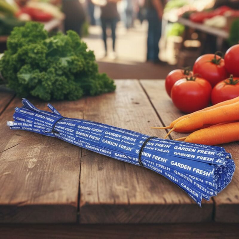170041 Blue Garden Fresh Paper Twist Tie, Produce Twist Ties Blue Garden Fresh Paper Twist Tie, Produce Twist Ties