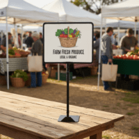 Sign Frame with Adjustable Stand Black 11″ x 14″