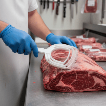 Professional Bone Dust Scraper, Square, White Poly