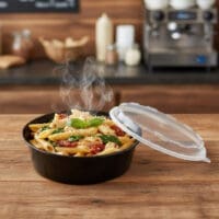 18-oz Cube Microwavable Round Container with Lid