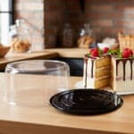 12 inch Cake Container 2 Layer Black Base with Clear Lid