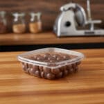 8 oz. Deli Hinged Container with Flat Lid