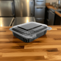 Square Utility Clamshell on table