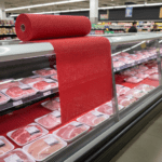 Suregrip Red Liner – Meat Case Liner shown on case