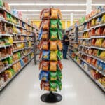 Spinner Rack Floor Stand with Clips black with product